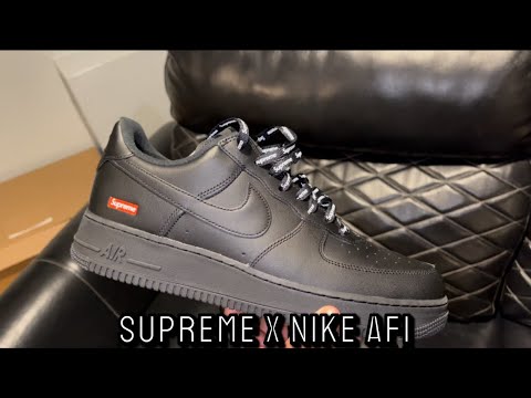 Unboxing Supreme x Air Force 1 Low 'Box Logo - Black' ( Full Review )
