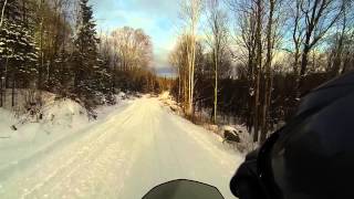 preview picture of video 'Island Pond, VT snowmobile ride 1/15/15'