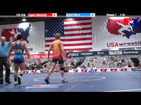 Logan Marcicki vs. David Meza at 2013 Junior Nationals - FILA - FS
