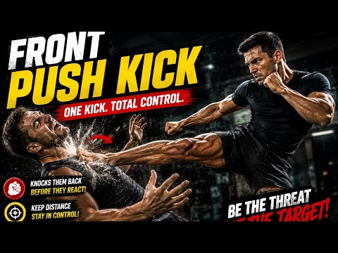 Stop Any Attack With This Front Push Kick.☠️ (Learn Front Push Kick Like a Pro) 💥 #usa #usashorts 