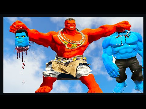 RED HULK VS BLUE HULK  - EPIC BATTLE