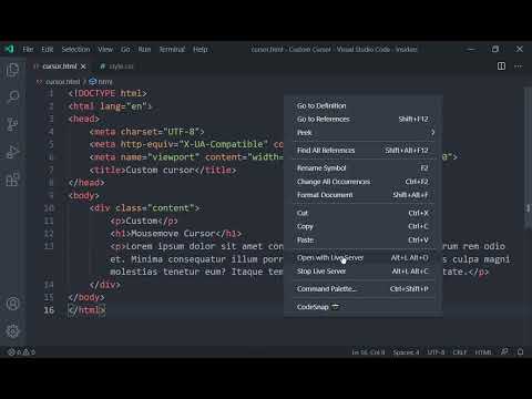 Custom Cursor Using Css Vanilla Javascript