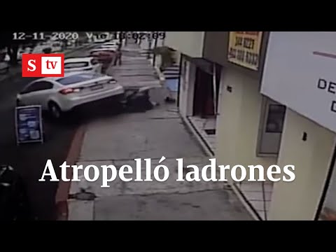 Escapó de un asalto, pero regresó y atropelló sin piedad a los ladrones | Videos Semana