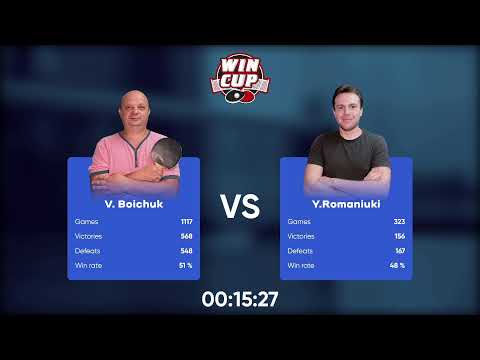 21:00 Романюк Евгений (3:1) Коваленко Владислав   стол 4  ЮГ-5  08.08.22