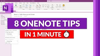 8 MORE Microsoft OneNote tips and tricks in 1 minute ⏱ #shorts