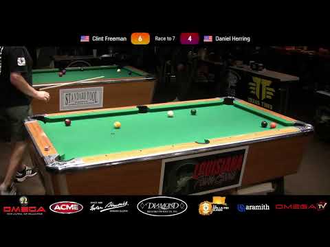 Huge $47K+ Calcutta: Clint Freeman vs. Daniel Herring, 9-ball, race to 7, Bar Box, Ark-La-Tx Classic