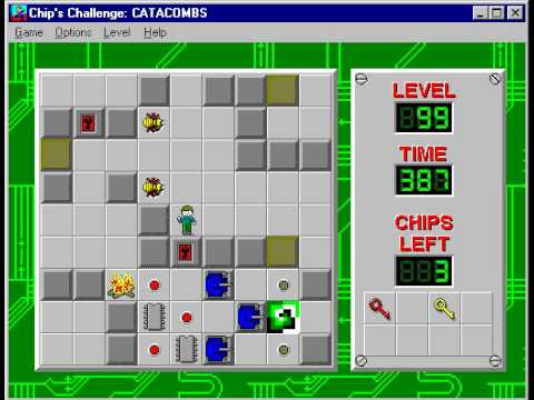 Chip's Challenge 1 Level 99 (Catacombs) - 380 seconds
