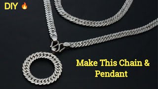 Handmade Silver Chain with Circle Pendant – Easy Jewelry Tutorial