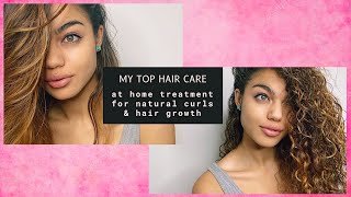 My DIY hair growth & natural curly hair treatment & Top Tips - organic