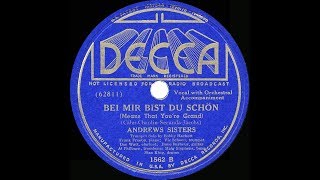 1938 HITS ARCHIVE: Bei Mir Bist Du Schoen - Andrews Sisters