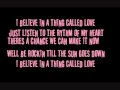 I BELIEVE IN A THING CALLED LOVE - THE DARKNESS LYRICS