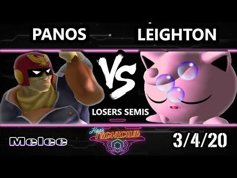 Hax’s Nightclub S1E10 Losers Semis - Leighton (Jigglypuff) Vs. Panos (Captain Falcon) Smash Melee