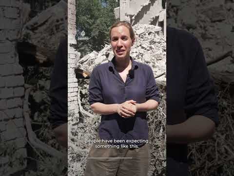Al Jazeera reports from scene of destroyed building in Kyiv following Russian attack | AJ #shorts