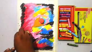 preview picture of video 'Easy scenery/ Landscape oil pastel drawing for beginners-4|Mr.Thinker|Pastel techniques'