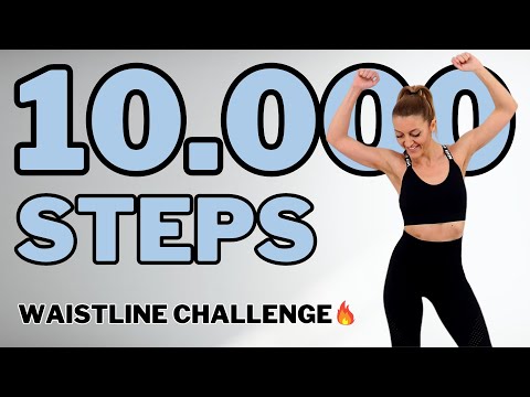 🔥10.000 STEPS WAISTLINE CHALLENGE🔥FAT BURNING CARDIO for a SLIM WAIST🔥NO SQUATS / LUNGES🔥NO JUMPING🔥