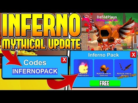 5 MYTHICAL INFERNO PACK CODES IN ROBLOX MINING SIMULATOR! *FREE MYTHICALS*