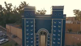Aerial photography, ancient city of Babylon, in 2020