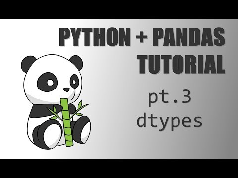 Python Pandas Tutorial Pt 3 Dtypes