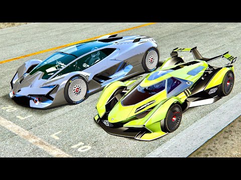 Lamborghini V12 Concept Gran Turismo vs Lamborghini Terzo Millennio - Spa