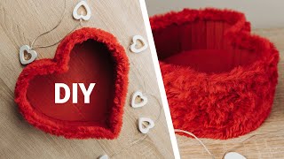 DIY HEART BOX - How to make HEART Shaped GIFT BOX