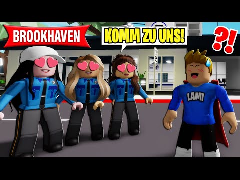3 POLIZEI MÄDCHEN VERLIEBEN sich in MICH in BROOKHAVEN! (Roblox Brookhaven 🏡RP | Story Deutsch)