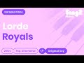 Lorde - Royals (Piano Karaoke)