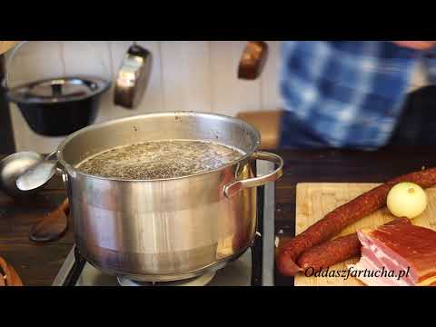 Sour rye soup with home-smoked sausage / Oddaszfartucha