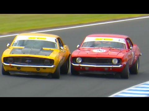 Epic V8 Camaro Tyre Frying Battle - Australian Touring Car Legends