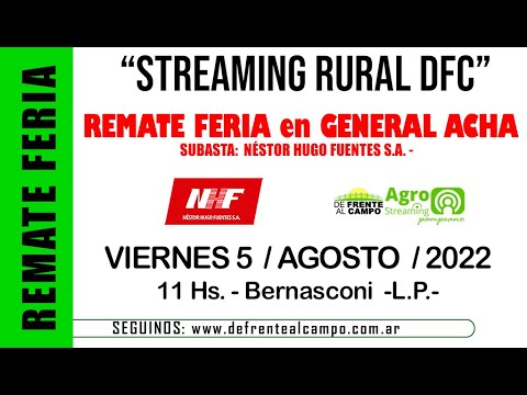 en VIVO y en DIRECTO - REMATE FERIA de N.H.F. S.A. - BERNASCONI -L.P.- VIE. 5 /AG./2022