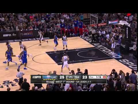 NBA, playoff 2015, Clippers vs. Spurs, Round 1, Game 4, Move 16, Jamal Crawford, assist