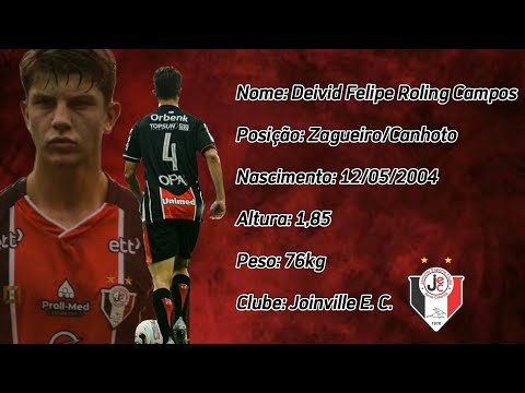 DVD - Deivid Felipe Roling Campos - Zagueiro canhoto 2004.