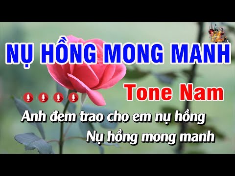 Karaoke Nụ Hồng Mong Manh Tone Nam | Nhạc Sống Nguyễn Linh
