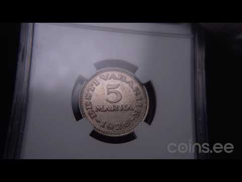 Auc 51. Lot 1341. Estonia 5 marka 1926 - NGC MS 61