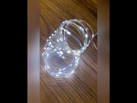 LED гірлянда новорічна Крапля роси 100LED 10м колір Холодний Білий режим статика 2 в 1 від USB та батарейок
