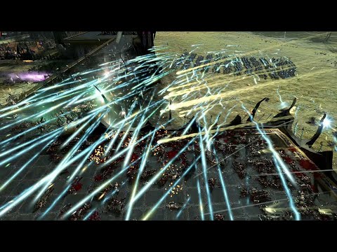Total War Warhammer 2 - High Elves x Dark Elves - Massive Siege Battle Archers Spam