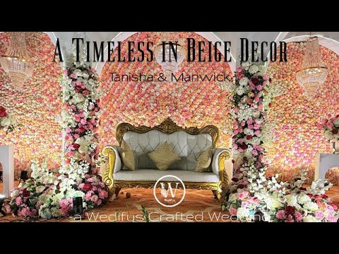 Luxury Beige & Gold Decor Palace Wedding | Tanisha & Manvick | Anant Mahal, Jaipur | Wedifys