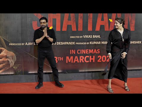 Suriya with wife Jyothika in Black arrives at Shaitaan Premiere | Everyone Started Shouting ROLEX