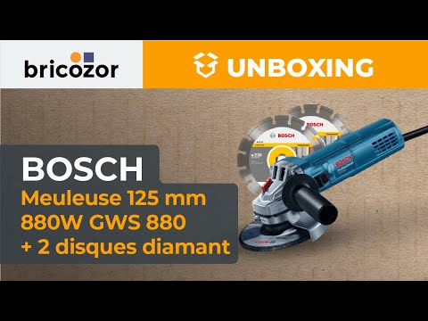 Meuleuse 125 mm 880W GWS 880 + 2 disques diamants - 060139600B BOSCH