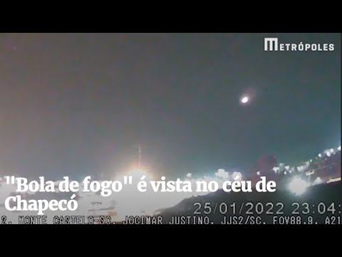 "Bola de fogo" é vista no céu de Chapecó