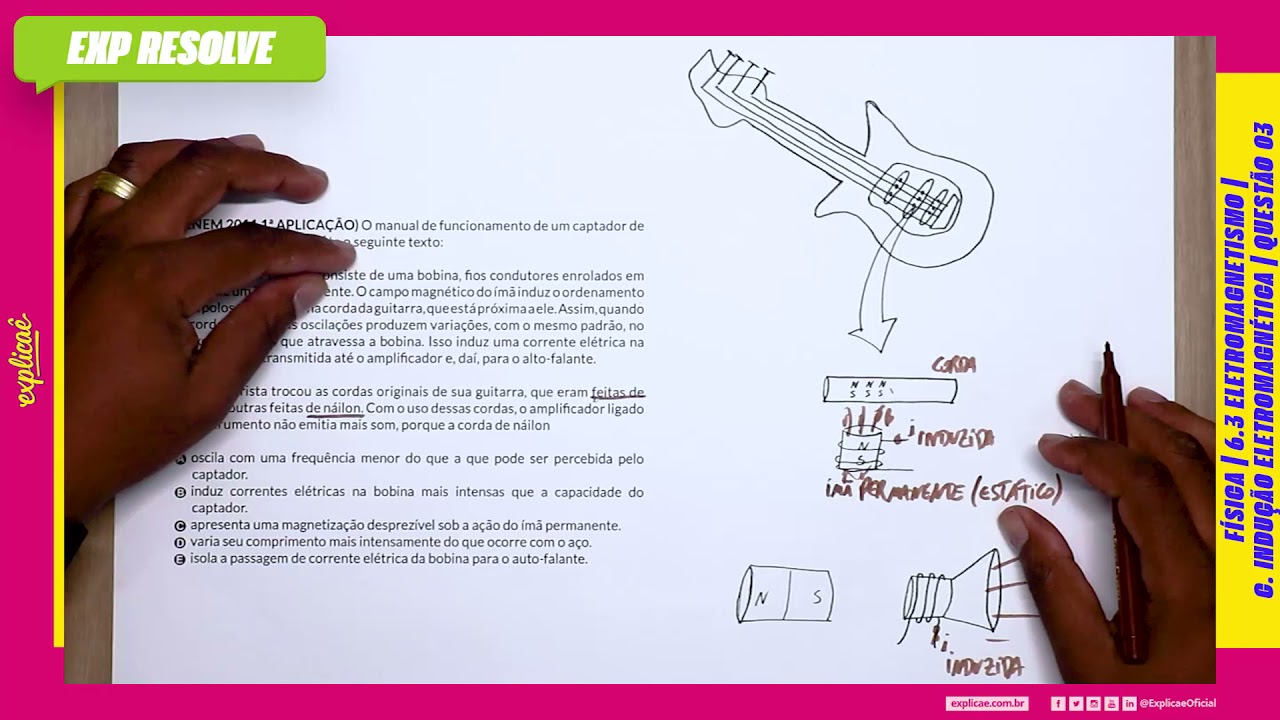 O MANUAL DE FUNCIONAMENTO DE UM CAPTADOR DE GUITARRA ELÉTRICA (...) |  INDUÇÃO ELETROMAGNÉTICA
