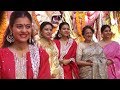 Kajol And Tanisha Along With Her Mother Tanuja Bombay Sarbojanin Durga Puja