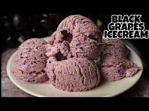 BLACK GRAPES ICE-CREAM ||Homemade Soft and Creamy Ice-cream Recipe#blackgrapes ||@Smrudha's Cuisine