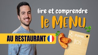 😋🍴 Lire et comprendre le menu français