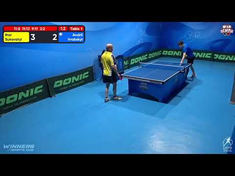 13:00 Ihor Sukovatyi 1-3 Andrii Hrabskyi West 3 WIN CUP 15.12.2022 | TABLE TENNIS WINCUP