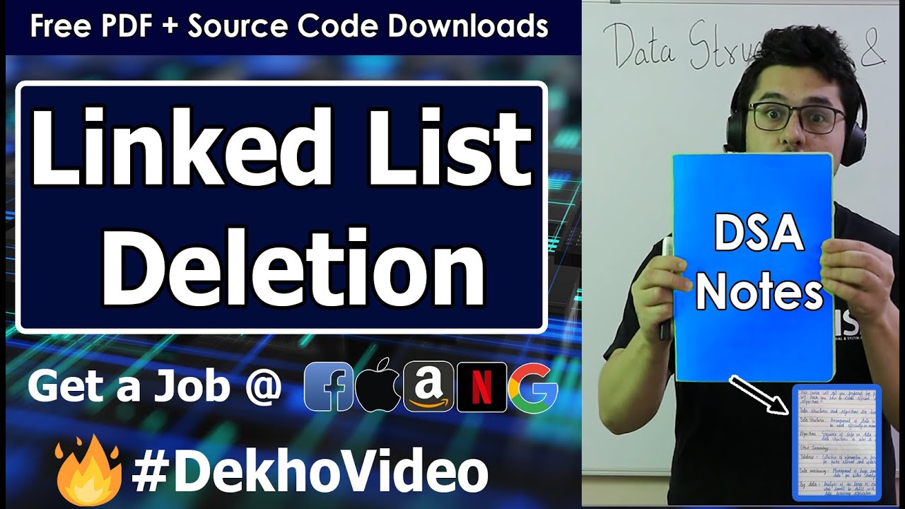 Video thumbnail for Deletion in a Linked List | Deleting a node from Linked List Data Structure