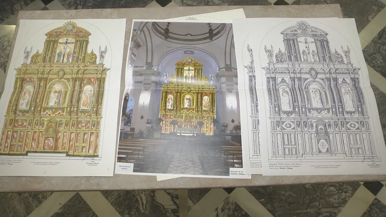 La elaboración del nuevo retablo de la iglesia de Manilva entra en su fase final