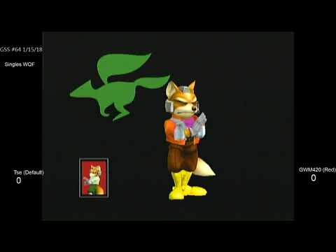 GSS 64 SSBM - Tse (Default Fox) vs. GWM420 (Red Fox) - Melee WQF