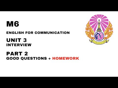 M6 - Unit 3 - Part 2 - Good questions + homework