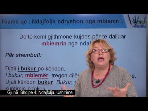 Gjuha Shqipe 4 Ndajfolja  Ushtrime