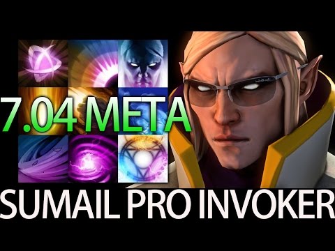 Pro Invoker by Suma1L 7.04 META God-Like Skill Spam Dota 2